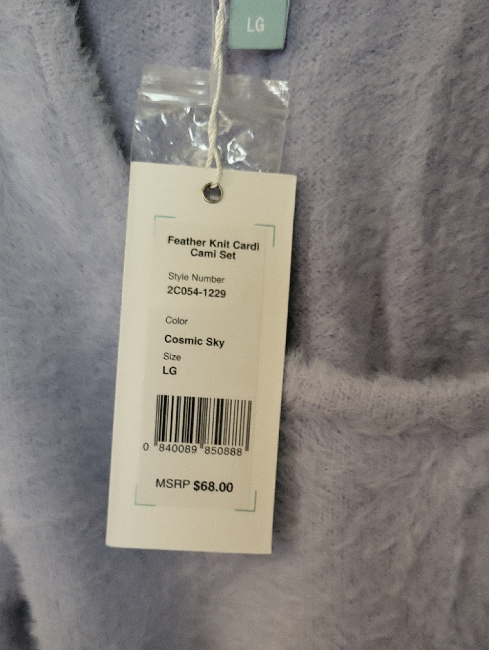 Ssco Lavender Fuzzy Cardigan and Tank Duo - Picture 6 of 7